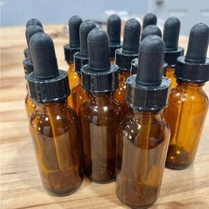 Amber Glass Dropper Bottles
